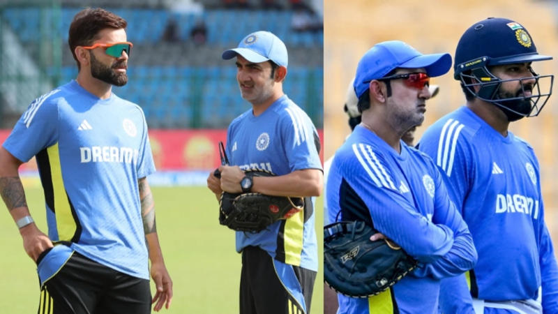 Rohit Sharma, Virat Kohli and Gautam Gambhir