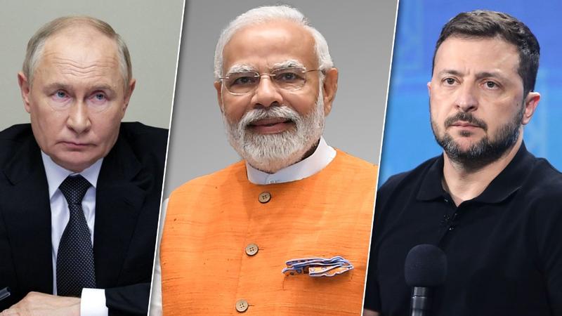 Russian President Vladimir Putin, PM Narendra Modi and Ukrainian President Volodymyr Zelenskyy.