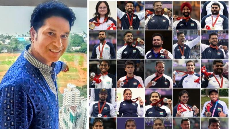 Sachin Tendulkar congratulates India's Paralympic contingent