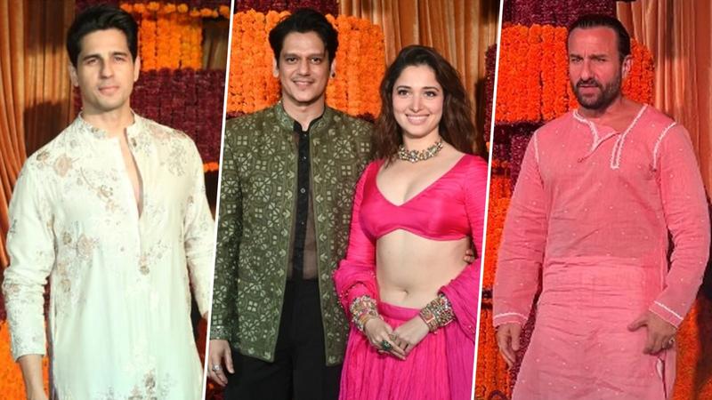 Saif Ali Khan, Sidharth Malhotra, Vijay-Tamannaah Sharvari Attend Ramesh Turani's Diwali Bash