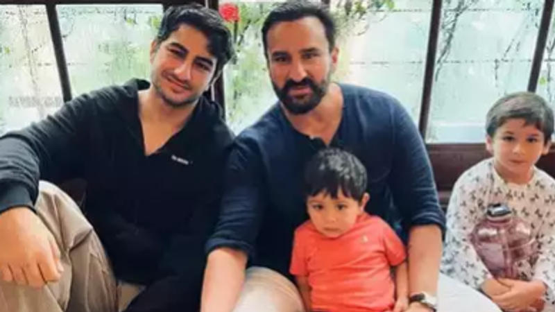 Saif Ali Khan with sons