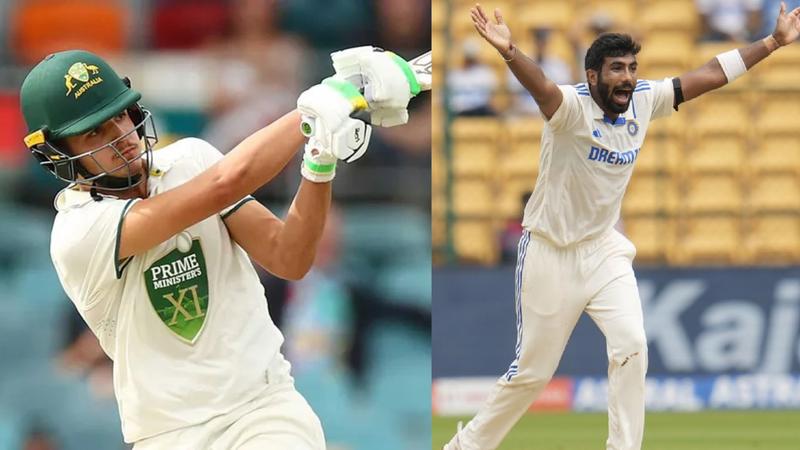 Sam Konstas and Jasprit Bumrah 