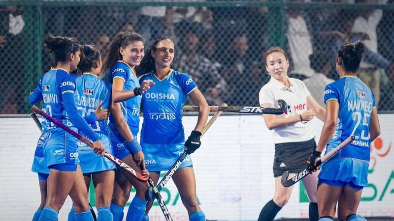 sangeeta kumari two goals helped india beat malaysia by 4-0 in asian champions trophy