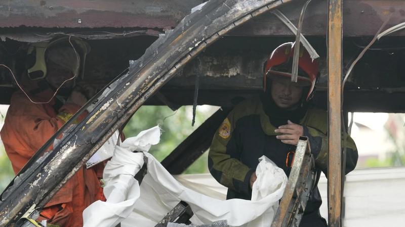 School bus catches fire outside Bangkok, 25 on board are feared dead, government officials say