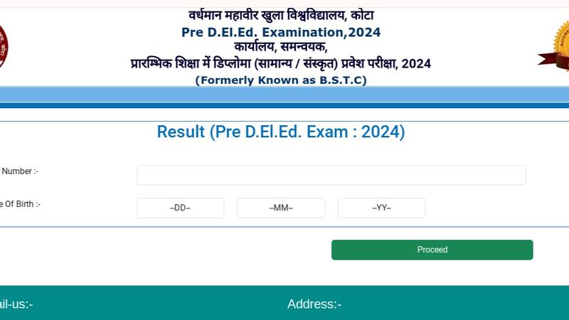 Rajasthan BSTC Pre DElEd Result 2024 OUT 