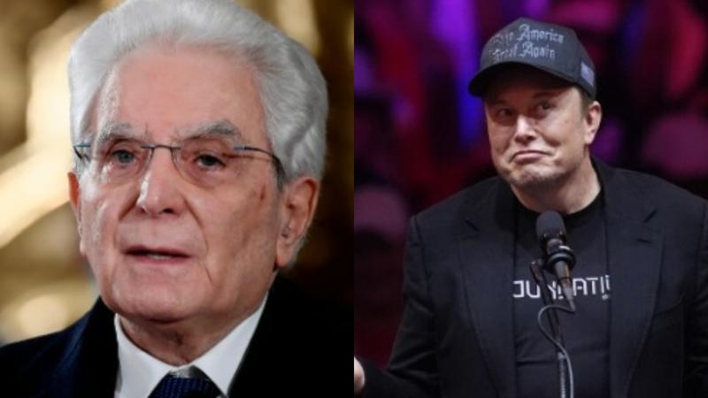 Sergio Mattarella and Elon Musk