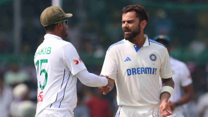 Shakib al Hasan and Virat Kohli