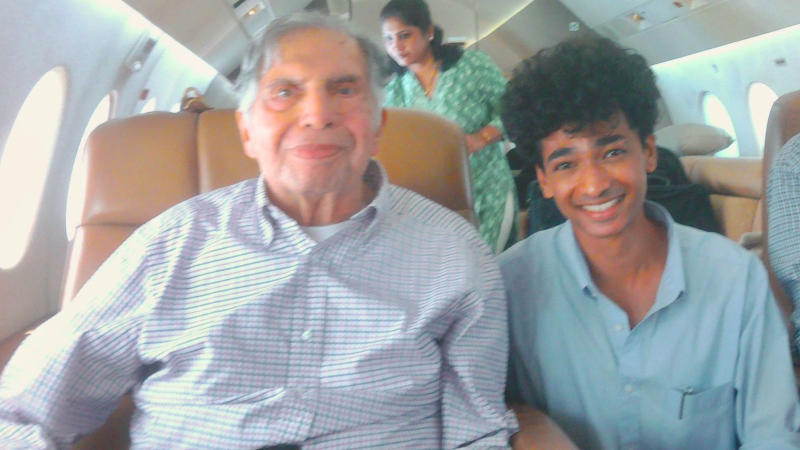 Shantanu Naidu with Ratan Tata 