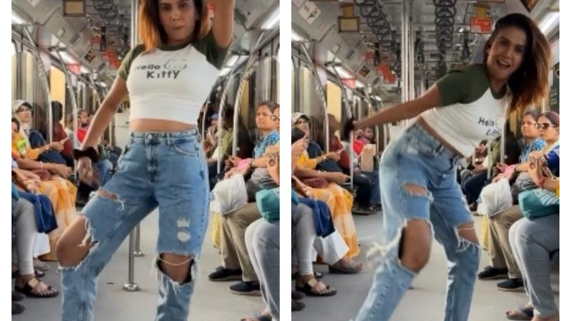 Shared by Instagram user Saheli Rudra, the clip captures her dancing in the middle of a coach.