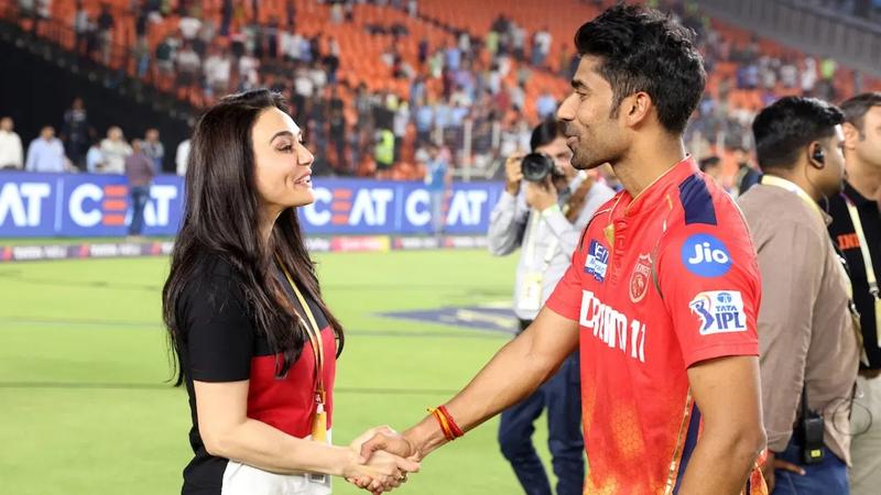 Shashank Singh with Preity Zinta