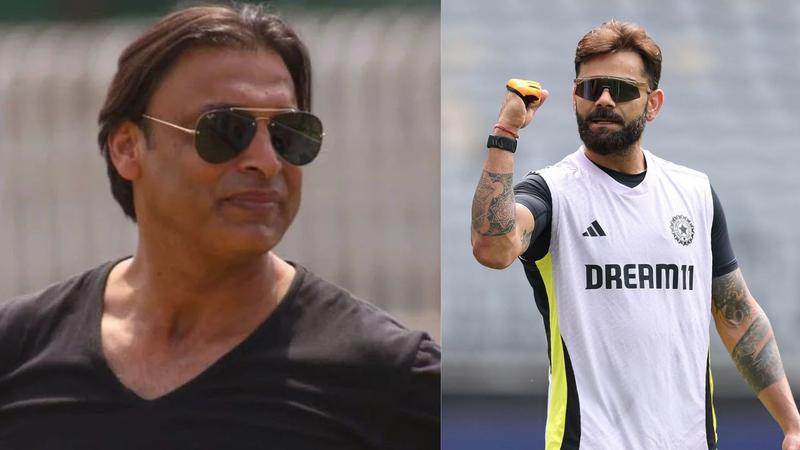 Shoaib Akhtar and Virat Kohli 