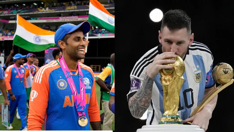 Suryakumar Yadav recreates Messi celebration