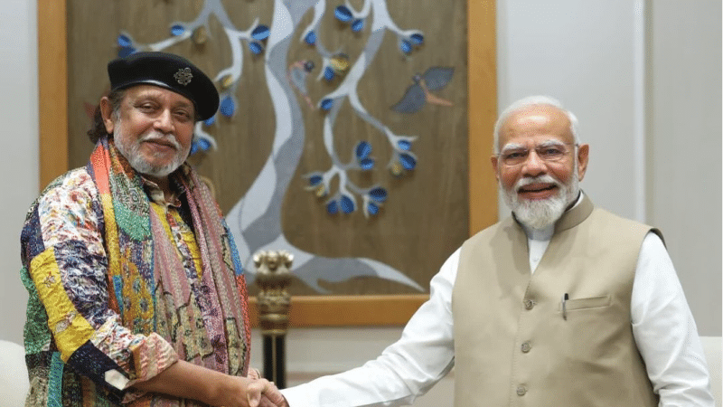 Mithun Chakraborty with PM Modi