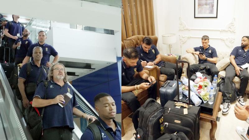 South African team has landed in Bangladesh for a two-match Test series