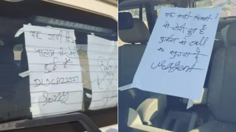 Stolen SUV From Delhi Found With Apology Notes in a Bizarre Twist