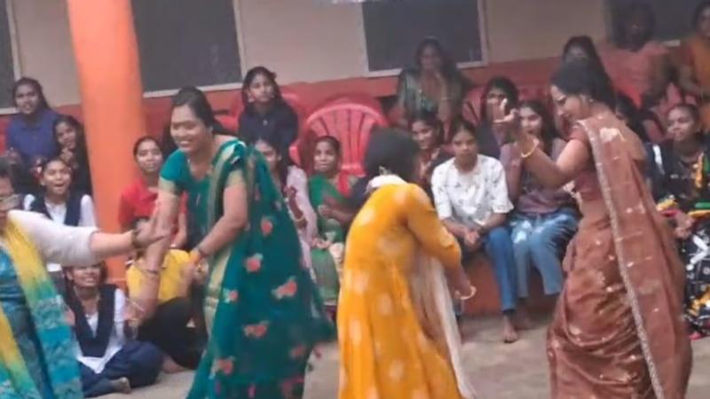 Students Dance At Government Girls’ Hostel Event