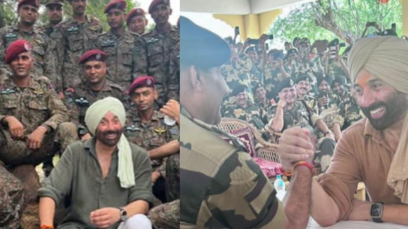 Sunny Deol with Soldiers