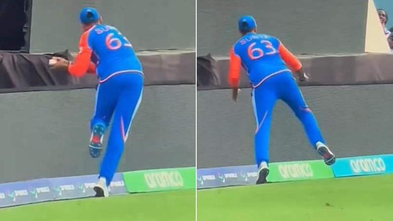  controversy on suryakumar yadav catch did feet touch boundary line