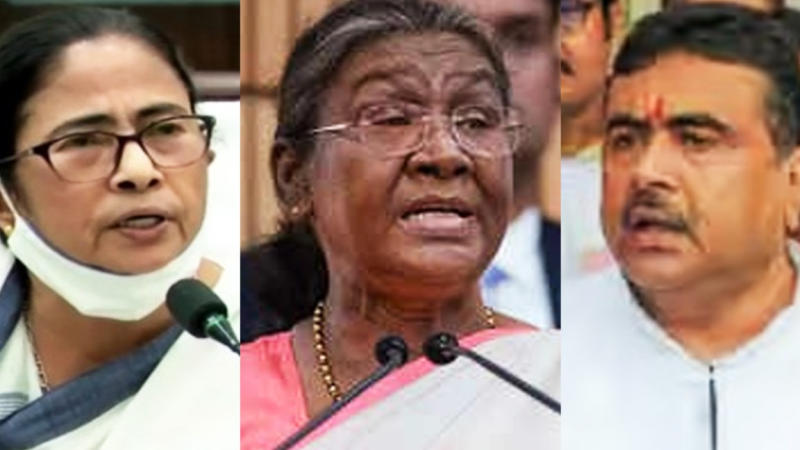 Suvendu Adhikari, Mamata Banerjee, President Droupadi Murmu