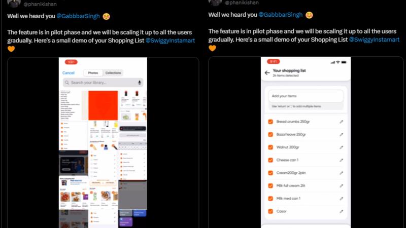 Swiggy’s Quick Response to X User’s ‘Shopping List’ Demand Goes Viral 