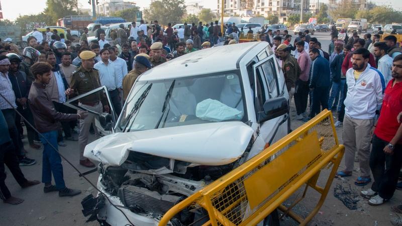  Taxi entered CMs  Bhajan Lal Sharma convoy