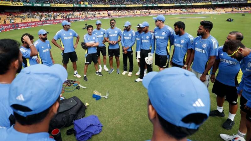 Team India in huddle