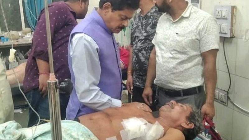 Ten people associated with the Rashtriya Swayamsevak Sangh (RSS) were injured after being attacked by some people during a religious programme at a temple