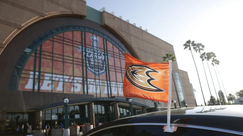 The Honda Center before match between Anaheim Ducks and the Dallas Stars