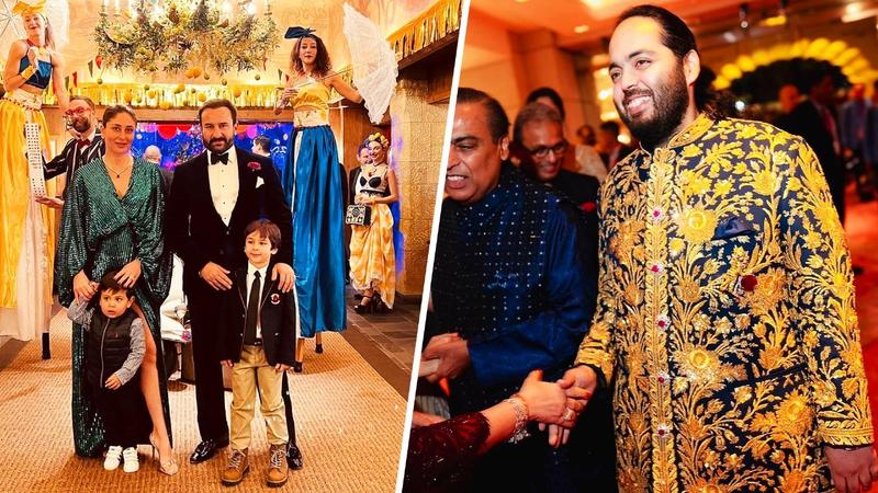 The Pataudi family (L), Anant Ambani (R)