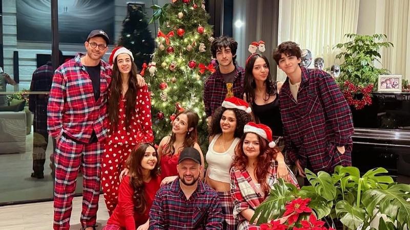 The Roshans celebrate Christmas together.