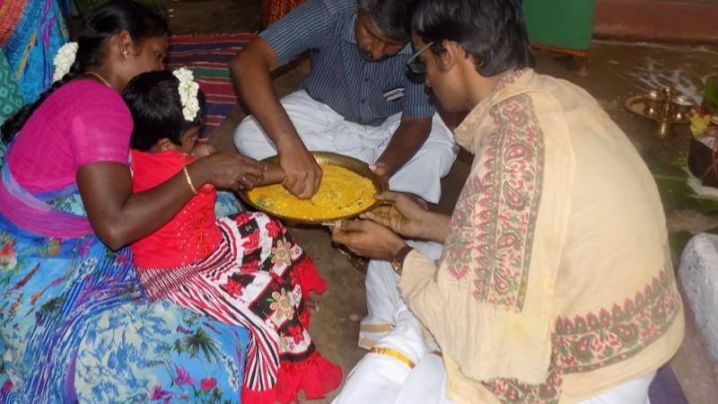 This ritual signifies formal introduction of children to the world of learning and education. It is observed on Vijayadashami, the tenth day of the Navaratri 