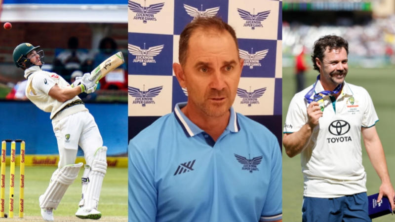 Tim Paine, Justin Langer and Travis Head