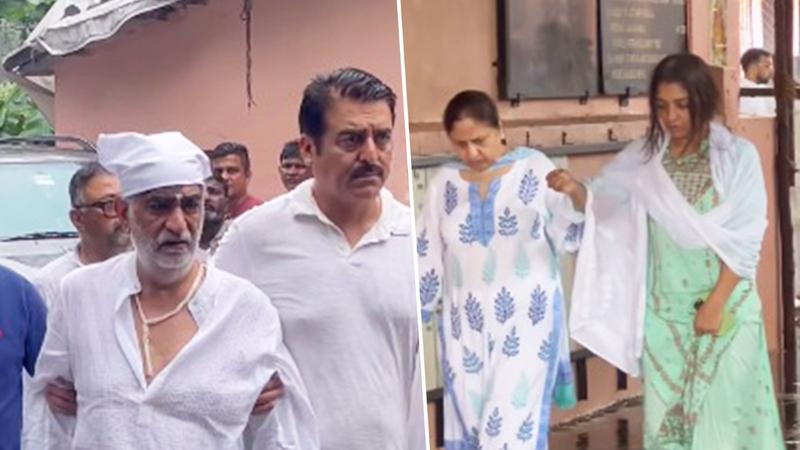 Tishaa Kumar's father and mother at her funeral