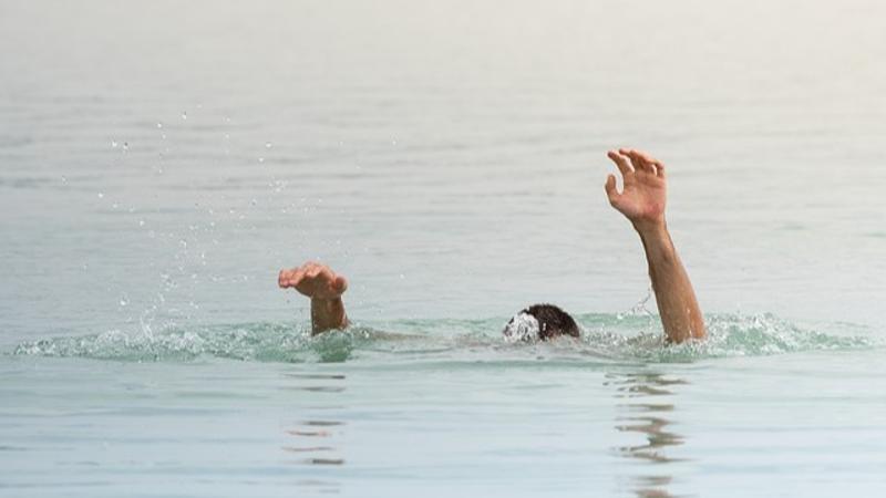 Two girls drowned in the Ganga river here when they had gone to immerse 'puja' material