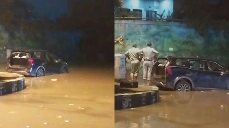  Two died after a SUV car was drowned in waterlogged underpass in Faridabad. 