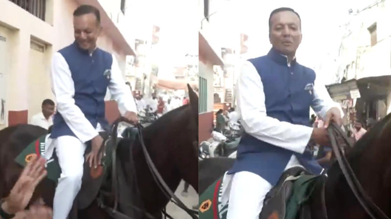 'Ghudsawaar Hun...': BJP MP Naveen Jindal's Unique Ride to Cast Vote Grabs Attention. Here's Why