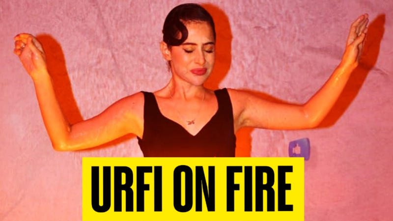 Urfi Javed performed fire stunt at the Follow Kar Lo Yaar Promotional event.