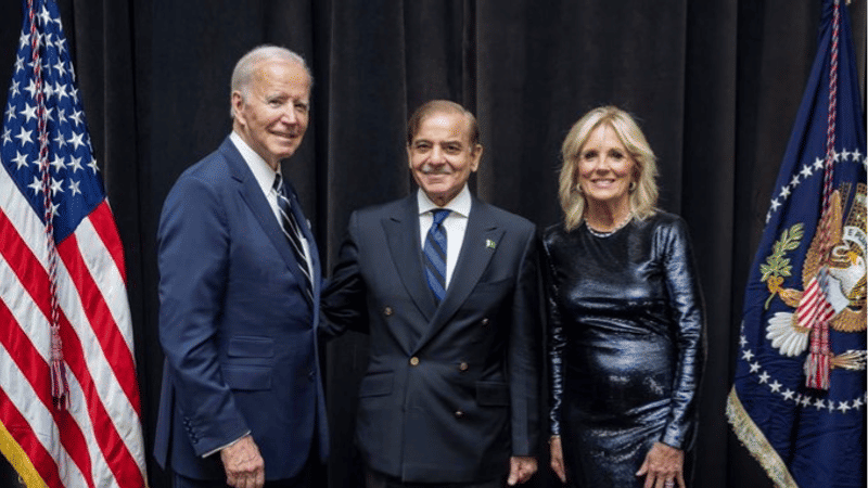 US President Joe Biden and Pakistan's PM Shehbaz Sharif