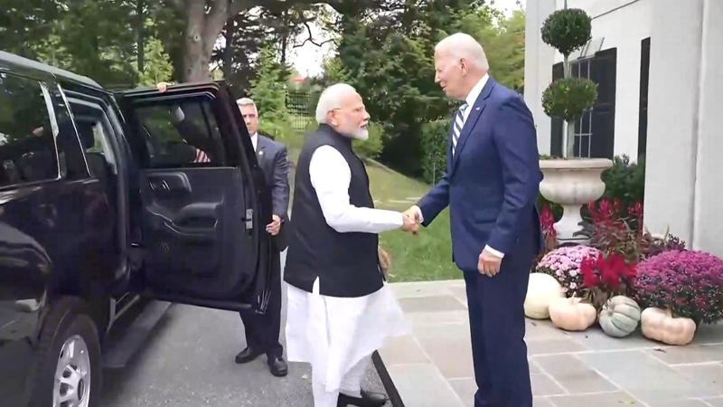 US President Joe Biden receives PM Modi