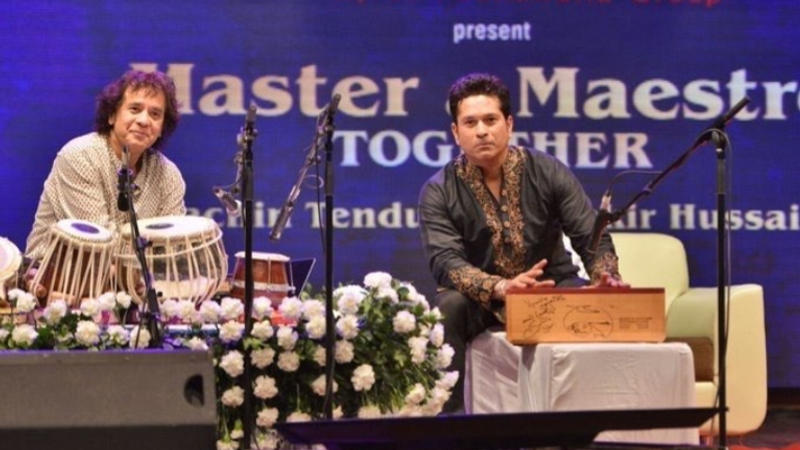 Ustad Zakir Hussain and Sachin Tendulkar