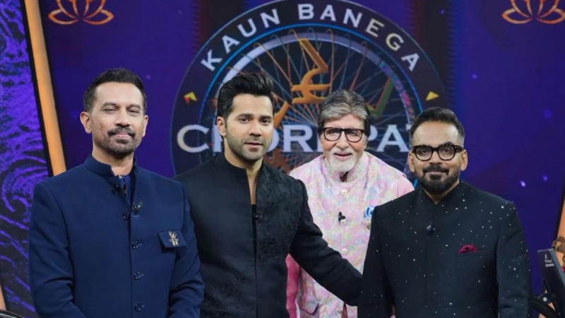 Varun Dhawan with Amitabh Bachchan