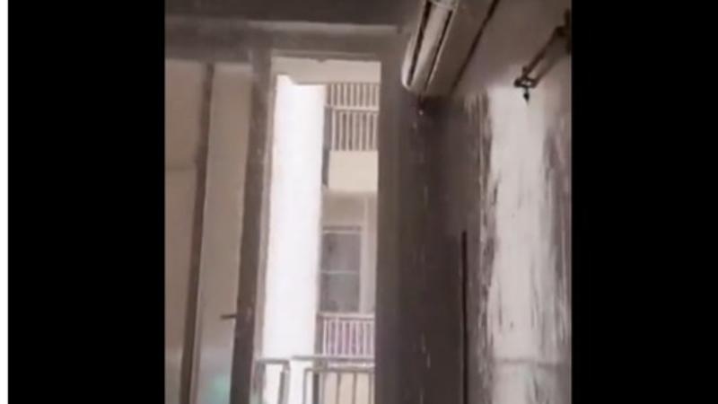 Video: Noida Flat Flooded As Massive Rainfall Turns Fire Sprinkler Into Fountain 