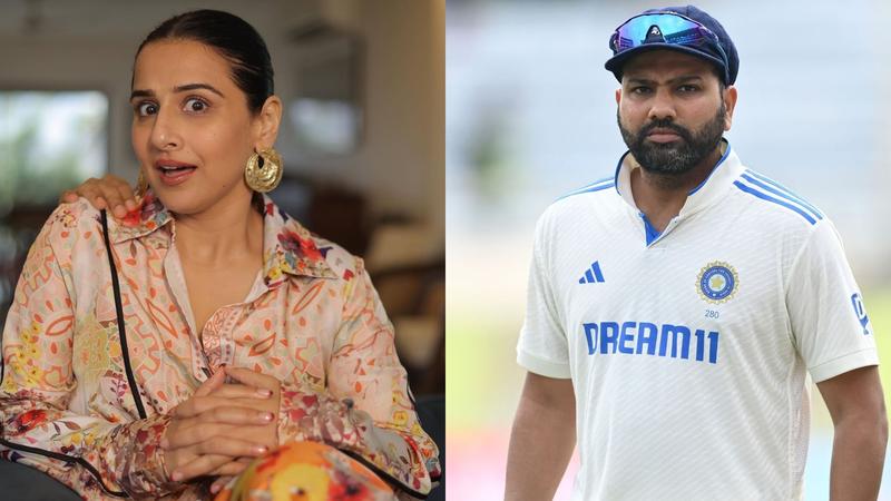 Vidya Balan (L), Rohit Sharma (R)