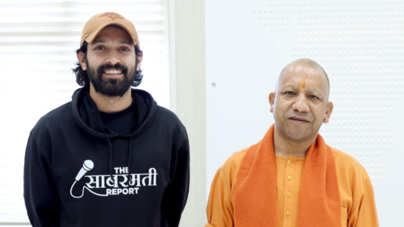 Vikrant Massey with UP Chief Minister Yogi Adityanath