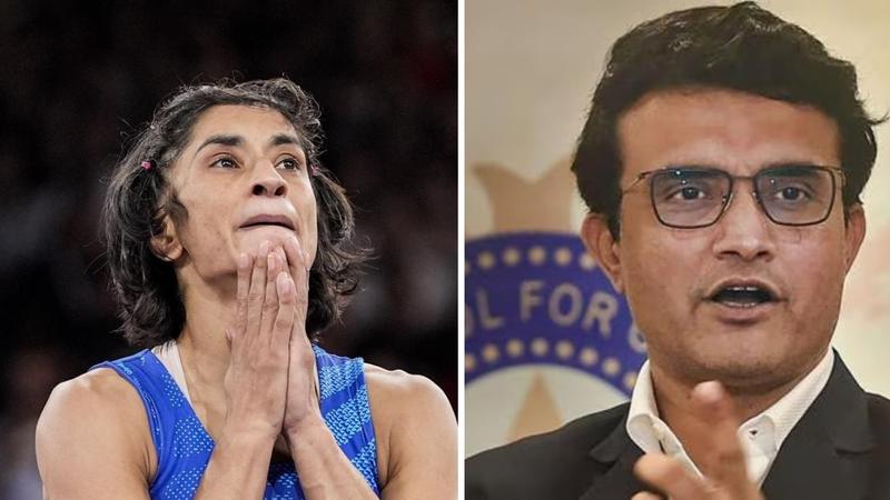 Vinesh Phogat and Sourav Ganguly