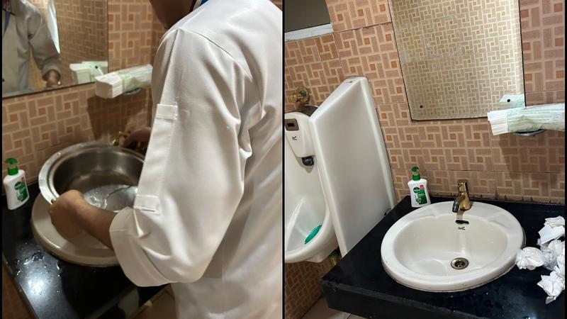 Viral Image Shows Catering Staff Using Toilet Water at Greater Noida Stadium, Sparks Outrage