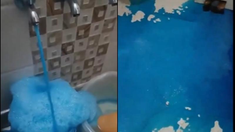 Viral Video Shows Delhi Residents Getting Blue Water Taps