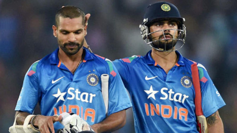 Virat Kohli and Shikhar Dhawan