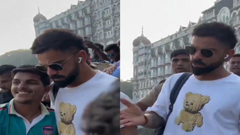 Virat Kohli angry on fans surrounding him