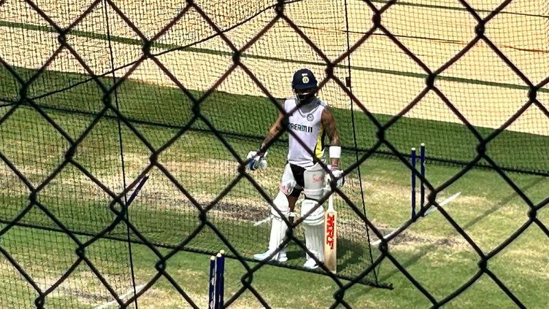 Virat Kohli at practice ahead of Day 4 (X)